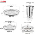 VINOD 58 Pieces Laser Stainless Steel Dinner Set, Heavy Gauge steel, Tough and Strong, Durable shine, Dishwasher safe and ISI certified