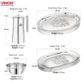 VINOD 58 Pieces Laser Stainless Steel Dinner Set, Heavy Gauge steel, Tough and Strong, Durable shine, Dishwasher safe and ISI certified