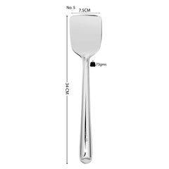 VINOD Stainless Steel Basting Turner / Khurpa/ Cooking Plata Turner Set of 2 - 34 cm, Highest Grade Stainless Steel, Rust Free, Dishwasher Safe