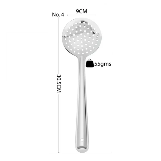 Vinod Stainless Steel Cooking Skimmer/Jharni/Jhara With long Handle, Set of 2, Size 30.5cm