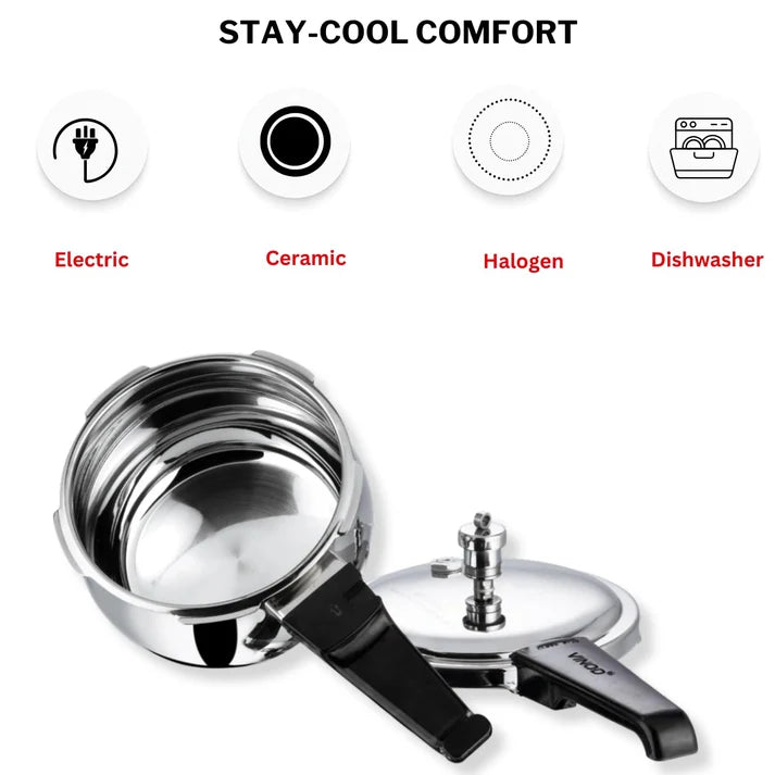 Vinod 18/8 Stainless Steel Splendid Plus Pressure Cooker