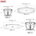 VINOD 61 Pcs Premium Stainless Steel Dinner Set Heavy Gauge, Rust Free, Durable, Dishwasher Safe, Hygienic, Mirror Finish with ISI Certified