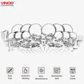 VINOD 61 Pcs Premium Stainless Steel Dinner Set Heavy Gauge, Rust Free, Durable, Dishwasher Safe, Hygienic, Mirror Finish with ISI Certified