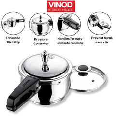 Vinod 18/8 Stainless Steel Splendid Plus Pressure Cooker
