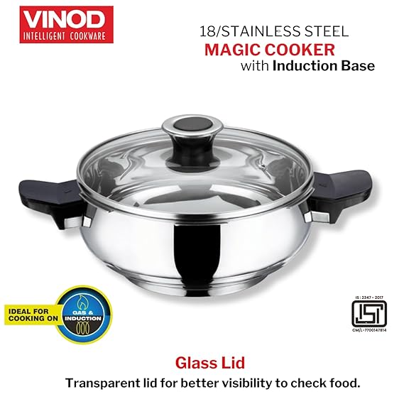 Vinod 18/8 Stainless Steel Magic Pressure Cooker