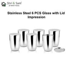 Stainless Steel 6 PCS Hammered Glass Impression