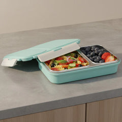 VINOD Stainless Steel 2 Compartment Tiffin, Airtight, Leak-Proof, Food-Grade Stainless Steel Tray, Insulated, Lightweight