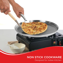 Vinod Platinum Triply Stainless Steel SAS Pro Dosa Tawa (Induction Friendly)