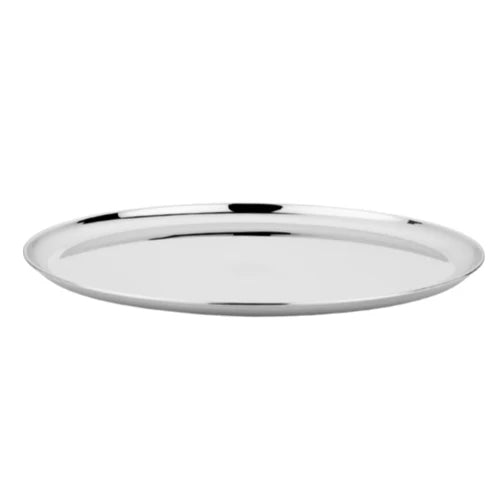 Vinod Stainless Steel Bangla Bogi Plate, Lunch & Dinner Plate, Set of 6 pieces, Diameter 29 cm