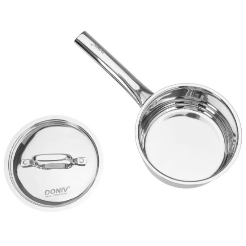 Doniv 3 Piece Majestic Sandwich Bottom Cookware Set, 1 Piece Kadhai with Lid 24 cms, 1 Piece Sauce Pan with Lid 14 cms & 1 Piece Fry Pan 20 cms