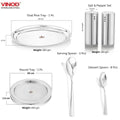 Vinod 77 Pieces Two Tone Dinner Set, Heavy Gauge, Tough and Strong, Mirror Finishing, Durable, Rust-Free & ISI Certified