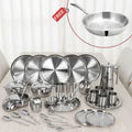 53 Pieces Two Tone Dinner Set with Free Doniv Frypan a Thoughtful Gift for Weddings and Anniversaries