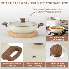 Vinod Di Casa Signature Ceramic Non Stick Cookware Set - 3 pcs