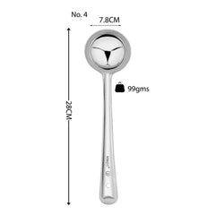 Vinod Stainless Steel Basting Serving Ladle, Serving Spoon / Karachi. Ideal for Gravies / Soups / Curries and Dishes - Set of 2, Size 28cm