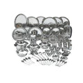 Vinod 85 Pieces Deluxe Stainless Steel Dinner Set, Rust-Free Heavy Gauge Steel, Mirror Finish, Dishwasher Safe and ISI Certified