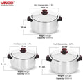 Vinod 85 Pieces Deluxe Stainless Steel Dinner Set, Rust-Free Heavy Gauge Steel, Mirror Finish, Dishwasher Safe and ISI Certified
