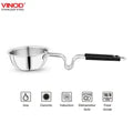 Vinod - Claro Heavy Gauge Stainless Steel Tadka Pan (Plain), 1.5 mm