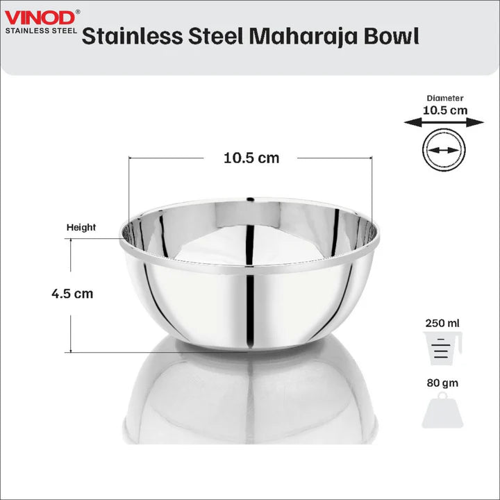 Vinod Stainless Steel Maharaja Bowl set of 12 pcs