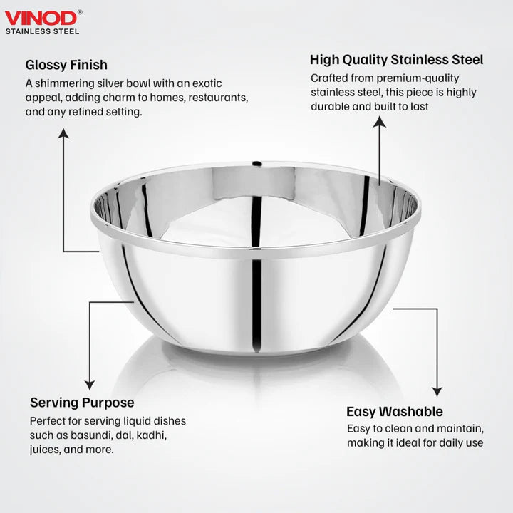 Vinod Stainless Steel Maharaja Bowl set of 6 pcs