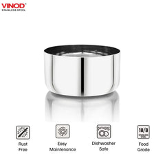 Vinod Stainless Steel Vati / Katori, set of 12 pcs, No 4.5