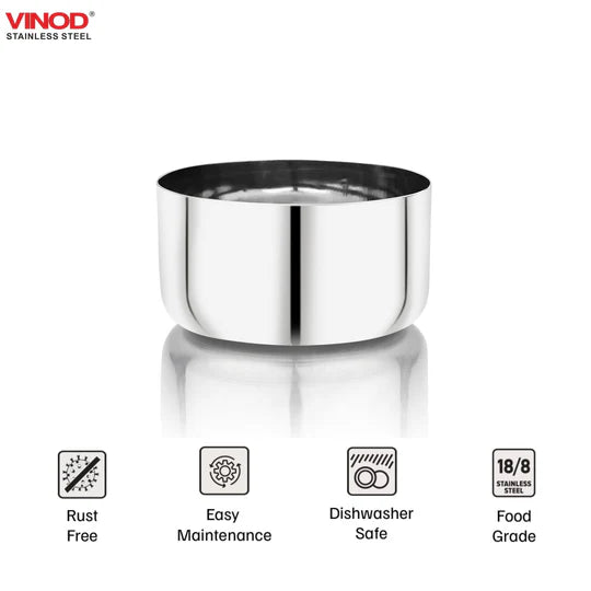 Vinod Stainless Steel Vati / Katori, set of 12 pcs, No 5.5