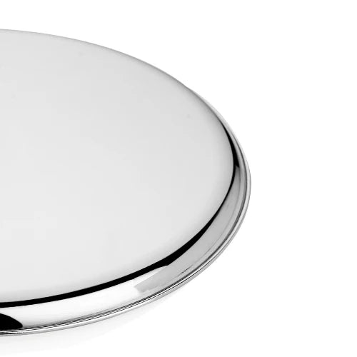 Vinod Stainless Steel Bangla Bogi Plate, Lunch & Dinner Plate, Set of 4 pieces, Diameter 29 cm