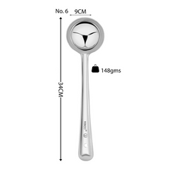Vinod Stainless Steel Basting Serving Ladle, Serving Spoon / Karachi. Ideal for Gravies / Soups / Curries and Dishes - Set of 2, Size 34cm