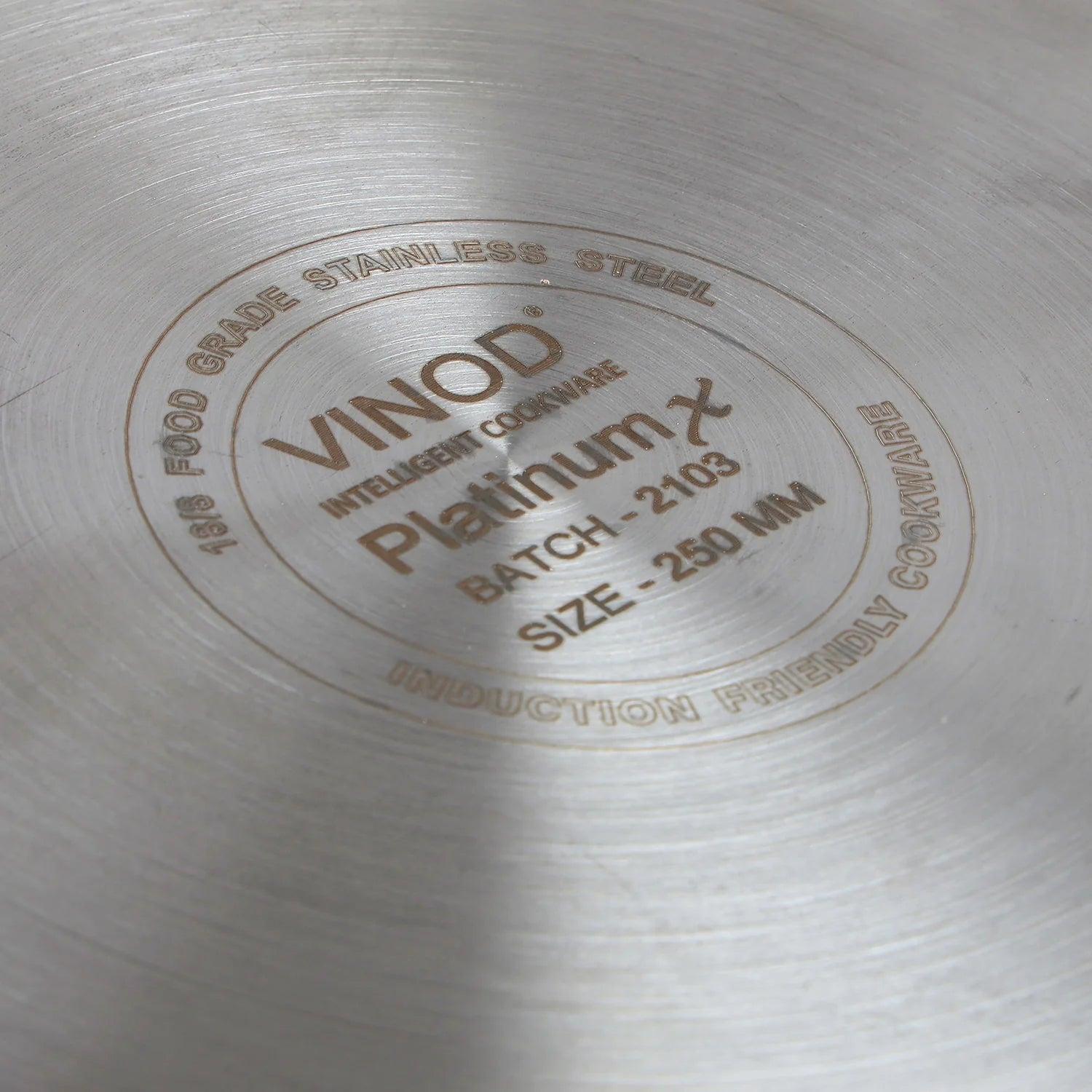 Vinod Platinum Triply Stainless Steel SAS Pro Concave Tawa - 25 cm (Induction Friendly)