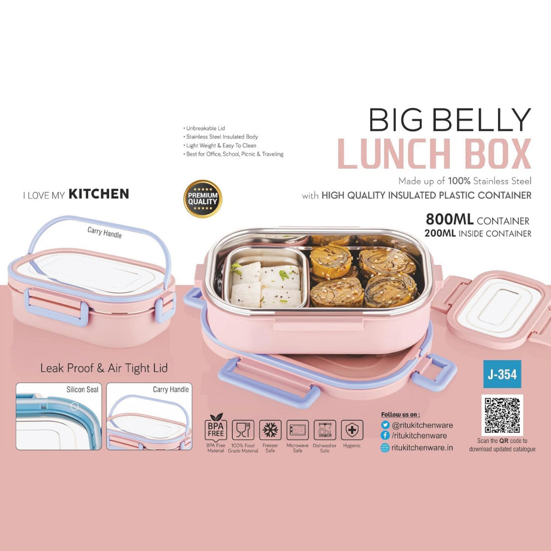 Stainless Steel Insulated Lunch Box