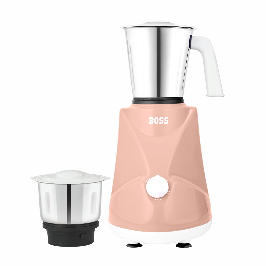BOSS Comfort 500W Mixer Grinder with Powerful Motor, 2 SS Jars, 2 years warranty