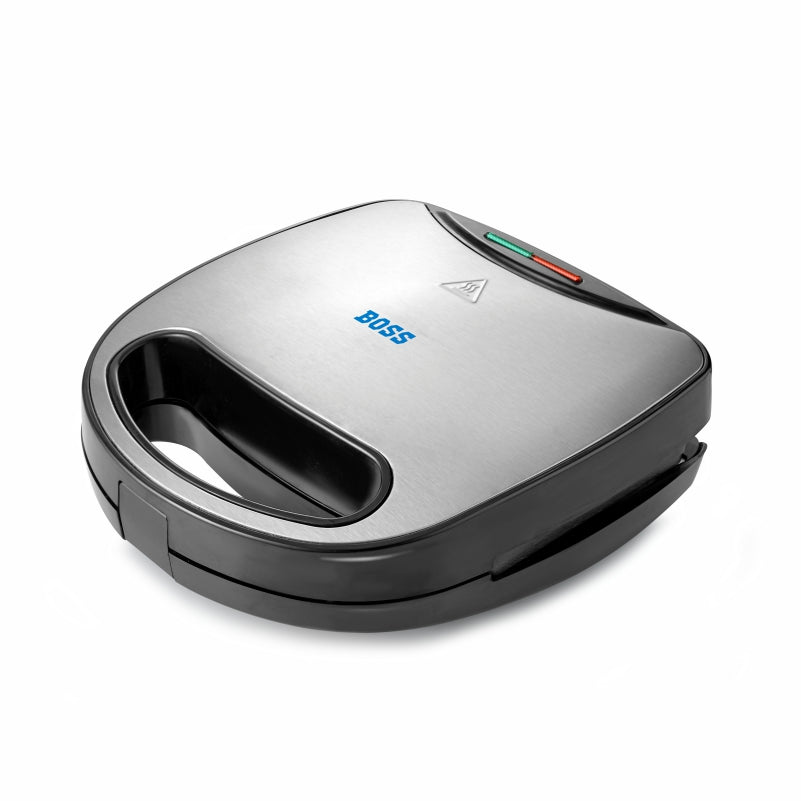 BOSS Elite 2-in-1 Sandwich Maker, 850 Watts, with Detachable Plates for Toast & Grill