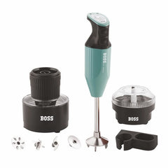 BOSS Genius 275 watts Hand Blender, 2 speed control, chutney & chopper Jar, 5 Years Warranty