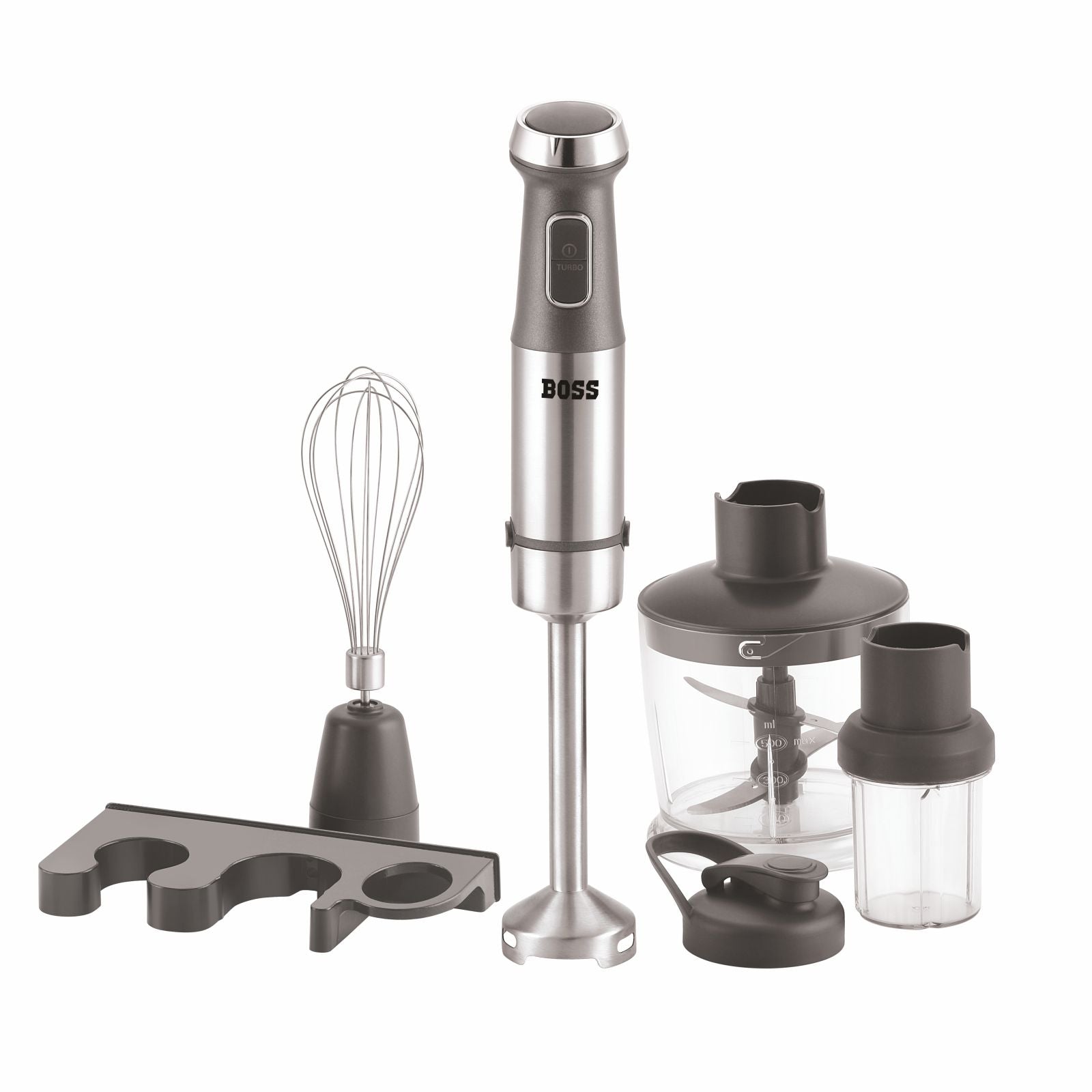 BOSS Stellar 1200Watt Hand Blender, Variable speed with turbo, Chopper Jar, Grinder Jar, Whisker, 2 Years Warranty