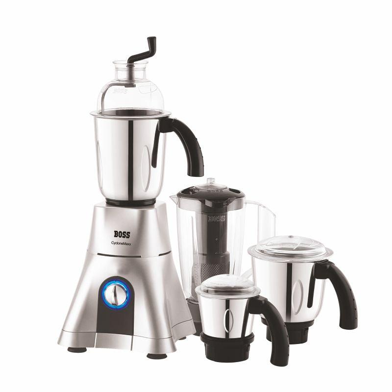BOSS CycloneMaxx 900W Mixer Grinder with Powerful Motor, 4 Jars, 5 years warranty