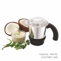 BOSS CycloneMaxx 900W Mixer Grinder with Powerful Motor, 4 Jars, 5 years warranty