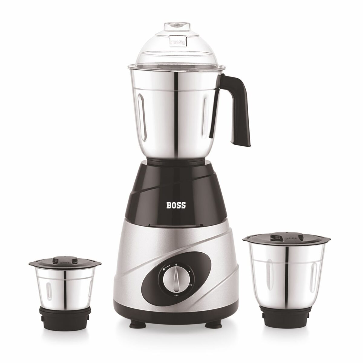 BOSS Thunder Deluxe 550W Mixer Grinder with Powerful Motor, 3 SS Jars, 5 years warranty