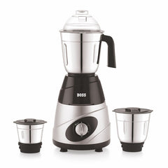 BOSS Thunder Deluxe 550W Mixer Grinder with Powerful Motor, 3 SS Jars, 5 years warranty