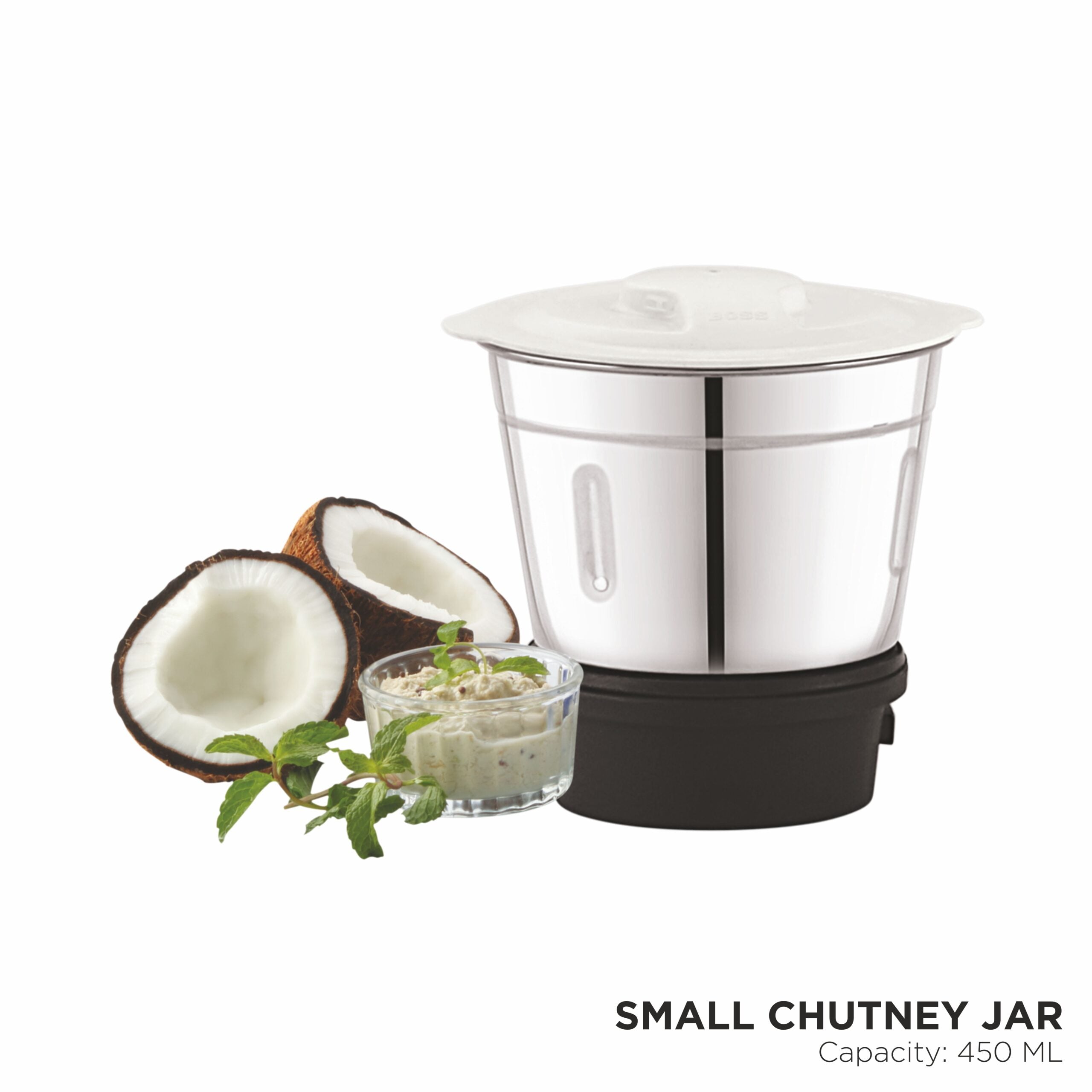 BOSS Thunder Deluxe 550W Mixer Grinder with Powerful Motor, 3 SS Jars, 5 years warranty
