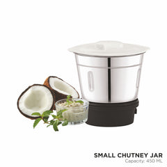 BOSS Thunder Deluxe 550W Mixer Grinder with Powerful Motor, 3 SS Jars, 5 years warranty