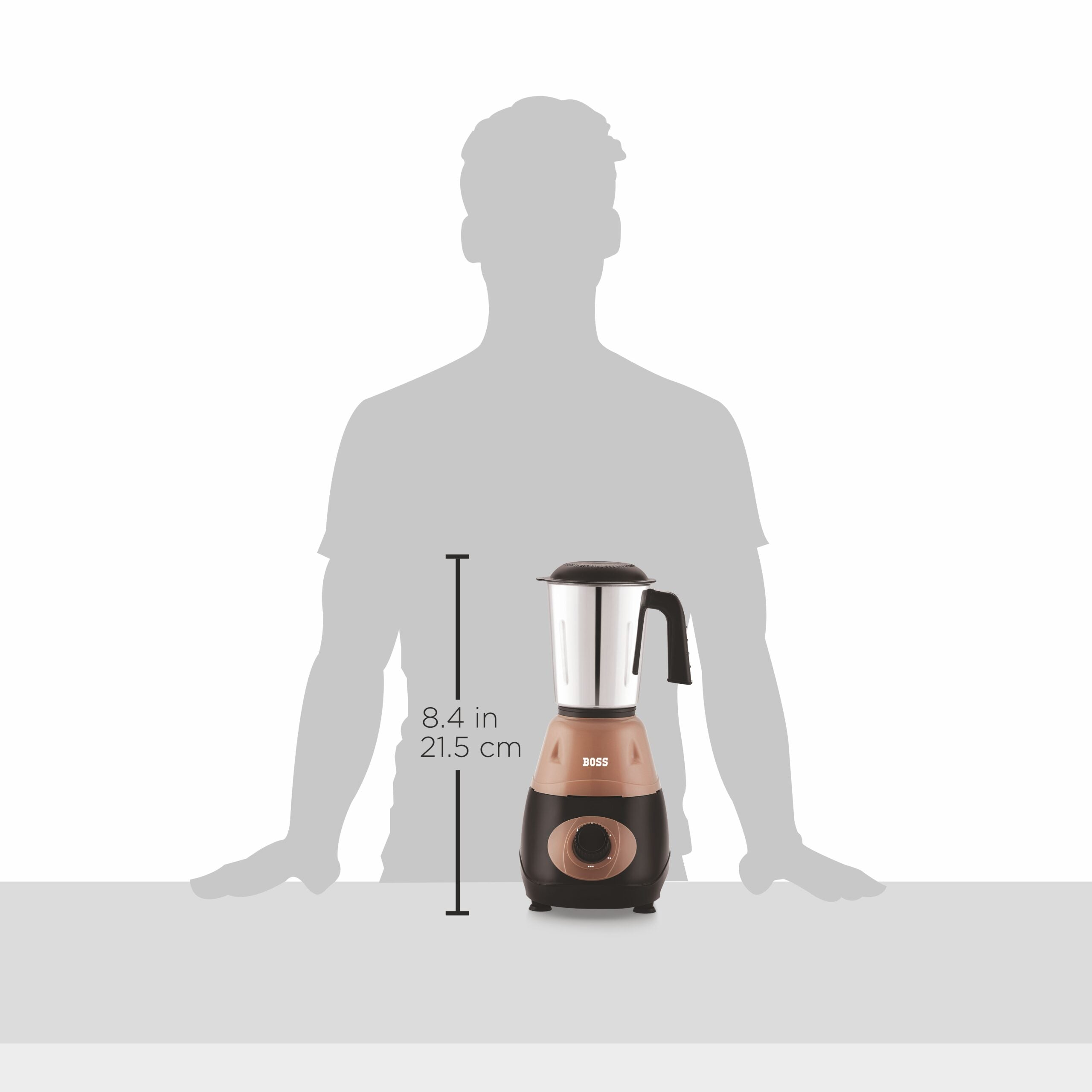 BOSS Bravo 500W Mixer Grinder with Powerful Motor, 3 SS Jars, 2 years warranty