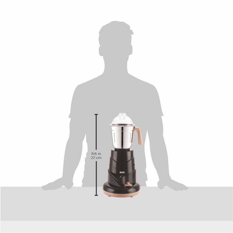 BOSS AllTimePlus+ 550W Mixer Grinder with Powerful Motor, 3 SS Jars, 5 years warranty