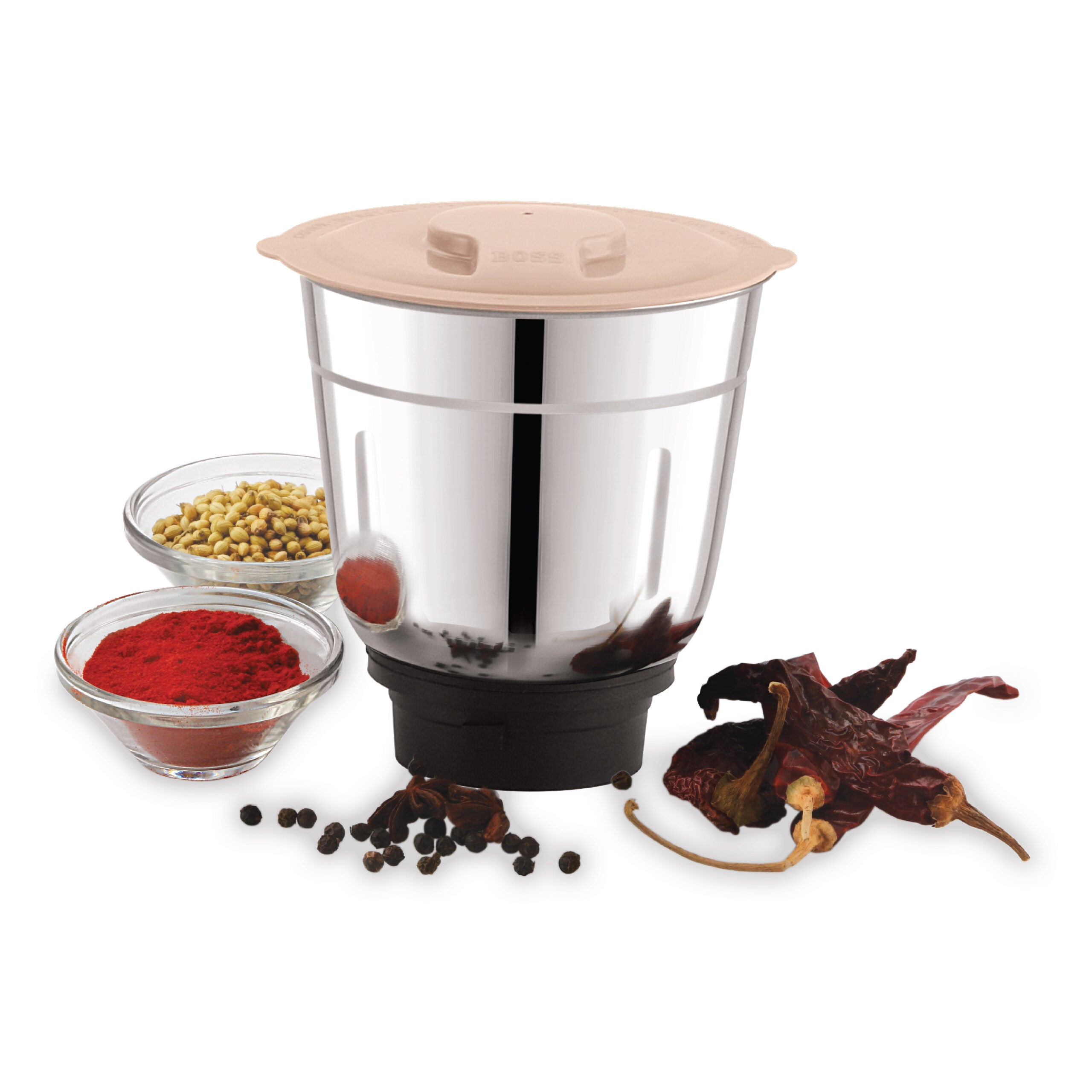 BOSS AllTimePlus+ 550W Mixer Grinder with Powerful Motor, 3 SS Jars, 5 years warranty