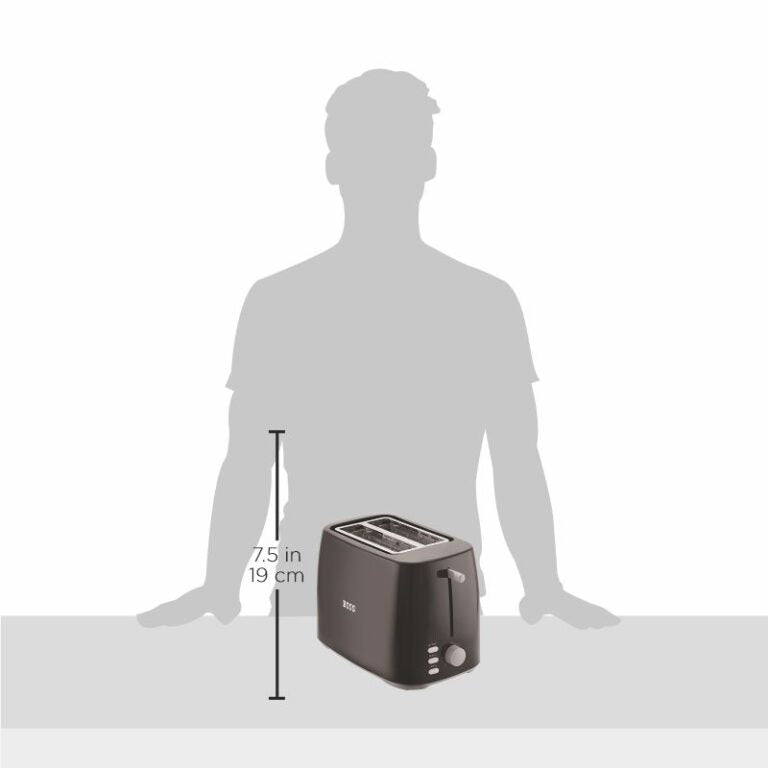 BOSS Crusty 800 Watt 2-Slice Pop-up Toaster, Defrost, Reheat, Cancel, Black