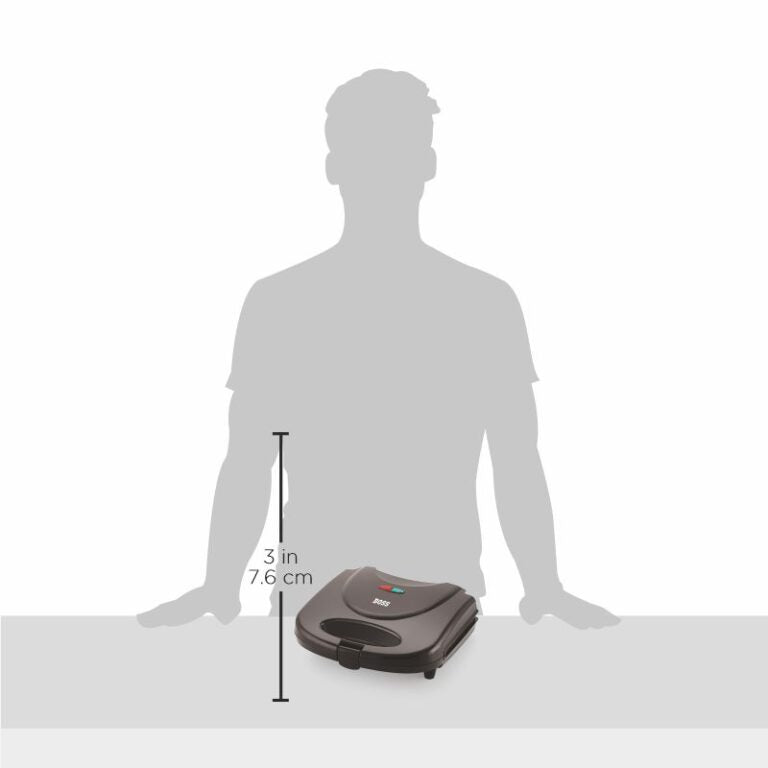 BOSS Panino+ 800 Watts Grill Sandwich Toaster with Fixed Grill Plates, Rose Gold