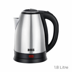 BOSS Simmer Electric Kettle with Stainless Steel Body, 1.8 litre, 1500 watts, Silver