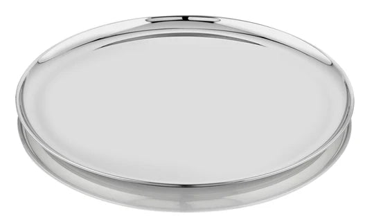 Vinod Stainless Steel Bangla Bogi Plate, Lunch & Dinner Plate, Set of 4 pieces, Diameter 29 cm