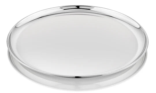 Vinod Stainless Steel Bangla Bogi Plate, Lunch & Dinner Plate, Set of 4 pieces, Diameter 29 cm