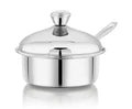 VINOD Stainless Steel Butter Pot with Butter Knife & Lid 100 gram Capacity, Highest Grade Steel, Rust Free, Dishwasher Safe, Tough Build