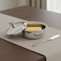 VINOD Stainless Steel Butter Pot with Butter Knife & Lid 100 gram Capacity, Highest Grade Steel, Rust Free, Dishwasher Safe, Tough Build