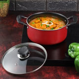 Vinod Zest Non Stick Saucepot with Lid - 20 cm (Induction Friendly)